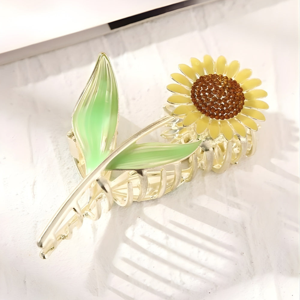 Sun-flower Metal Claw-clip