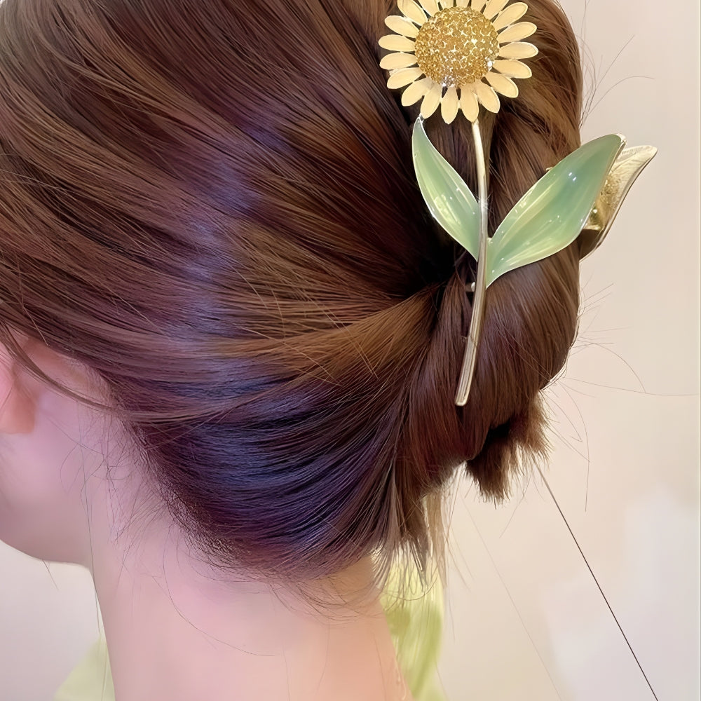 Sun-flower Metal Claw-clip